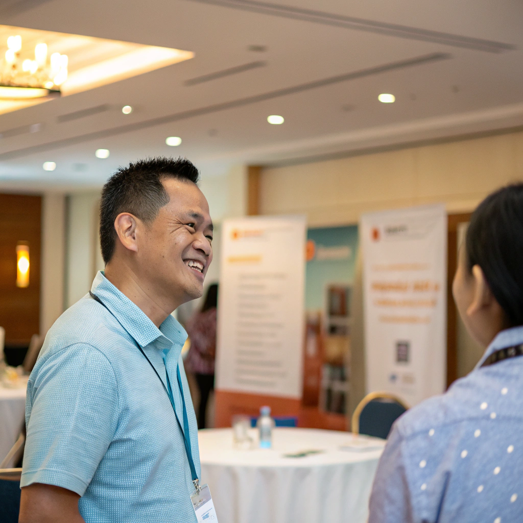 Niklas at a professional networking event